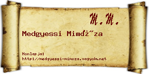 Medgyessi Mimóza névjegykártya